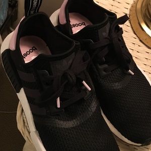 Adidas nmd Black, white and baby pink size 8